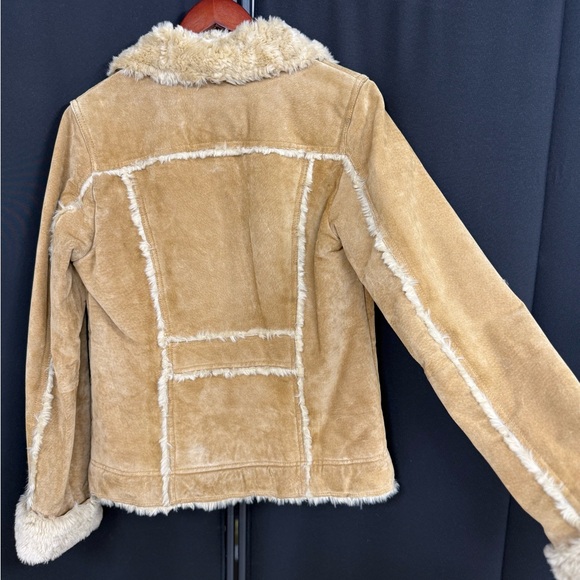 Wilsons Leather Beige Teddy Jacket - Picture 7 of 7